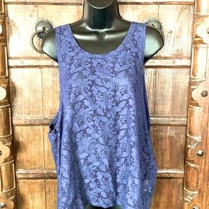 Volcom NWT Hearts Strayed Lace Top Blue Size XL